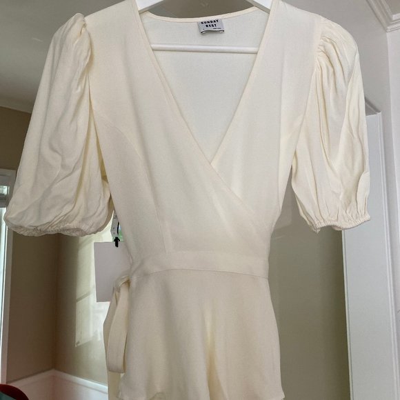 Sunday Best Tops - Aritzia Sunday Best Magda Blouse Wrap Shirt